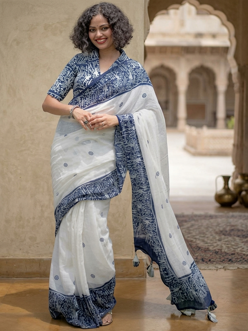 Lilen Cotton Saree
