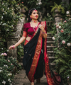 Dark Green Paithani Silk Saree | Wedding & Festive Wear