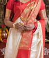 White Banarasi Silk Saree | Ethnic Wear for Women