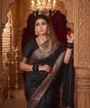 Black Banarasi Silk Saree | Festival & Ceremony Wear