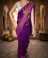 Wine Banarasi Silk Saree | Bridal & Festive Wear