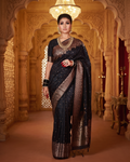 Black Banarasi Silk Saree | Festival & Ceremony Wear