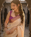 Cream Banarasi Silk Saree | Traditional Zari Weave
