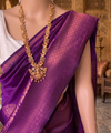 Wine Banarasi Silk Saree | Bridal & Festive Wear