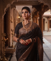 Black Banarasi Silk Saree | Festival & Ceremony Wear