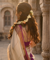 Cream Banarasi Silk Saree | Traditional Zari Weave