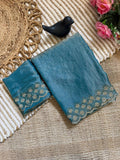 Aqua Space Silk Jarkan Work Saree for Wedding & Party | RD TAMANAH