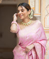 Baby Pink Banarasi Silk Saree | Ethnic Wear for Women