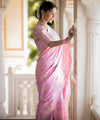 Baby Pink Banarasi Silk Saree | Ethnic Wear for Women