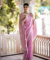 Baby Pink Banarasi Silk Saree | Ethnic Wear for Women