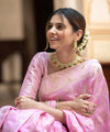 Baby Pink Banarasi Silk Saree | Ethnic Wear for Women