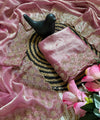 Baby Pink Space Silk Jarkan Work Saree for Wedding & Party | RD TAMANAH