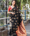 Black Banarasi Silk Saree | Bridal & Festive Wear