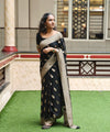 Black Banarasi Silk Saree | Bridal & Festive Wear