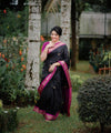Black Banarasi Silk Saree | Bridal & Festive Wear