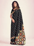 Black Banarasi Silk Saree | Bridal & Festive Wear