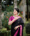 Black Banarasi Silk Saree | Bridal & Festive Wear