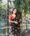 Black Banarasi Silk Saree | Bridal & Festive Wear