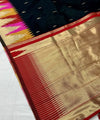 Black Banarasi Silk Saree | Bridal & Festive Wear