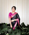 Black Banarasi Silk Saree | Bridal & Festive Wear