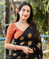 Black Banarasi Silk Saree | Bridal & Festive Wear