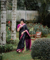 Black Banarasi Silk Saree | Bridal & Festive Wear