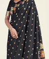 Black Banarasi Silk Saree | Bridal & Festive Wear