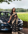 Black Banarasi Silk Saree | Bridal & Festive Wear