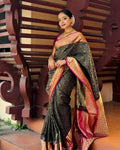 Black Banarasi Silk Saree | Ethnic Wear for Women