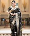Black Banarasi Silk Saree | Ethnic Wear for Women