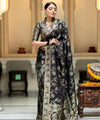 Black Banarasi Silk Saree | Ethnic Wear for Women