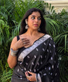 Black Banarasi Silk Saree | Ethnic Wear for Women