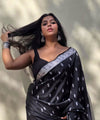 Black Banarasi Silk Saree | Ethnic Wear for Women