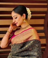 Black Banarasi Silk Saree | Ethnic Wear for Women