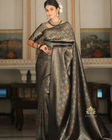 Black Banarasi Silk Saree | Festival & Ceremony Wear