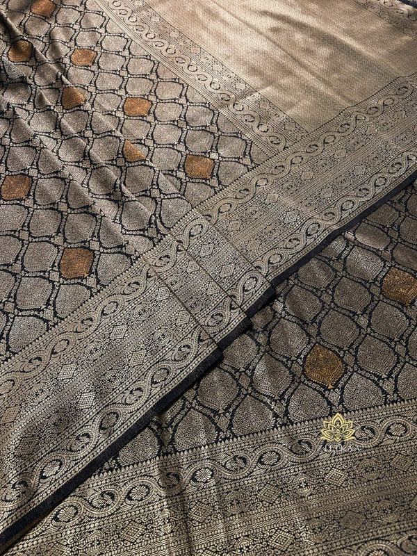 Black Banarasi Silk Saree | Festival & Ceremony Wear