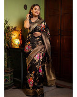 Black Banarasi Silk Saree | Festive & Party Wear