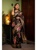 Black Banarasi Silk Saree | Festive & Party Wear