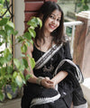 Black Banarasi Silk Saree | Traditional Puja Wear