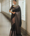 Black Banarasi Silk Saree | Traditional Wedding Wear