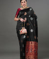 Black Banarasi Silk Saree | Traditional Wedding Wear