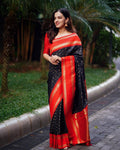 Black Banarasi Silk Saree | Traditional Wedding Wear
