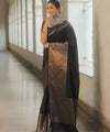 Black Banarasi Silk Saree | Traditional Wedding Wear