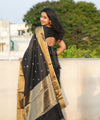 Black Banarasi Silk Saree | Traditional Wedding Wear