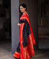 Black Banarasi Silk Saree | Traditional Wedding Wear