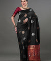 Black Banarasi Silk Saree | Traditional Wedding Wear