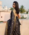 Black Banarasi Silk Saree | Traditional Wedding Wear