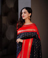 Black Banarasi Silk Saree | Traditional Wedding Wear