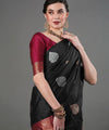 Black Banarasi Silk Saree | Traditional Wedding Wear