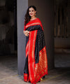 Black Banarasi Silk Saree | Traditional Wedding Wear